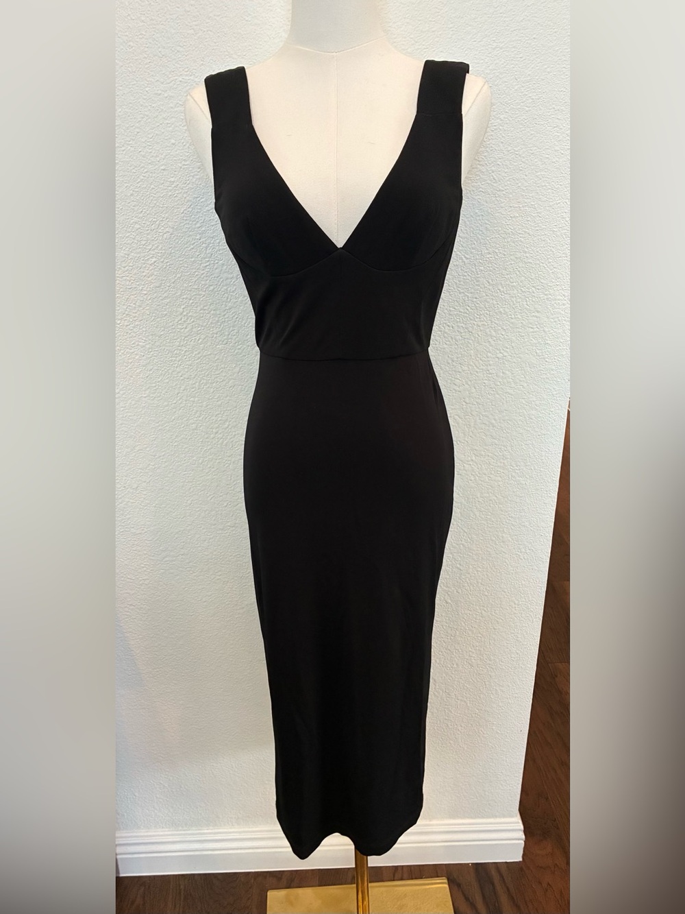 ABS Allen Schwartz Collection Women Midi Dress Black Size Small Cocktail Evening